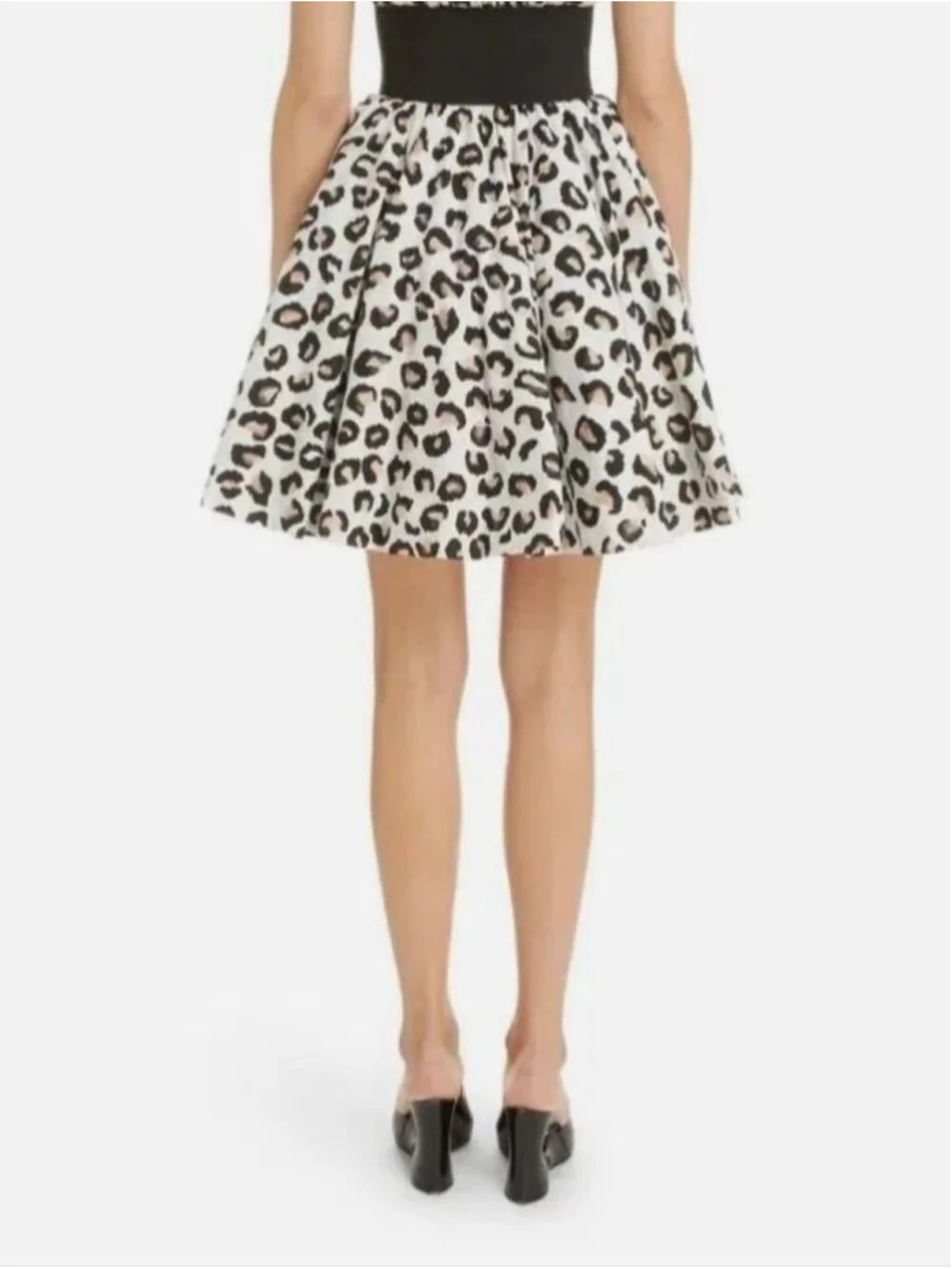 Alaïa White Leopard-Print Circle Skirt